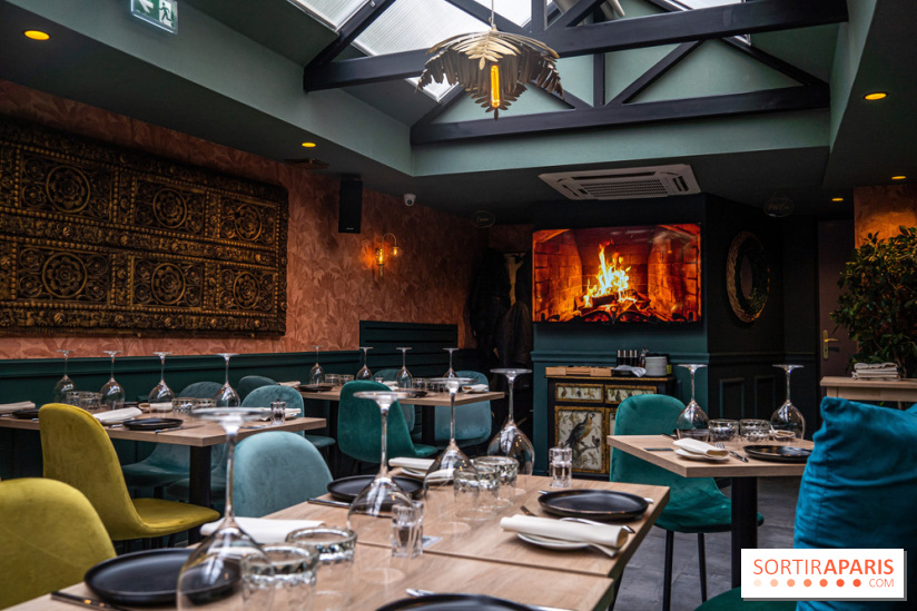 La Vela, le restaurant italien - méditerranéen de Boulogne - salle - cheminée