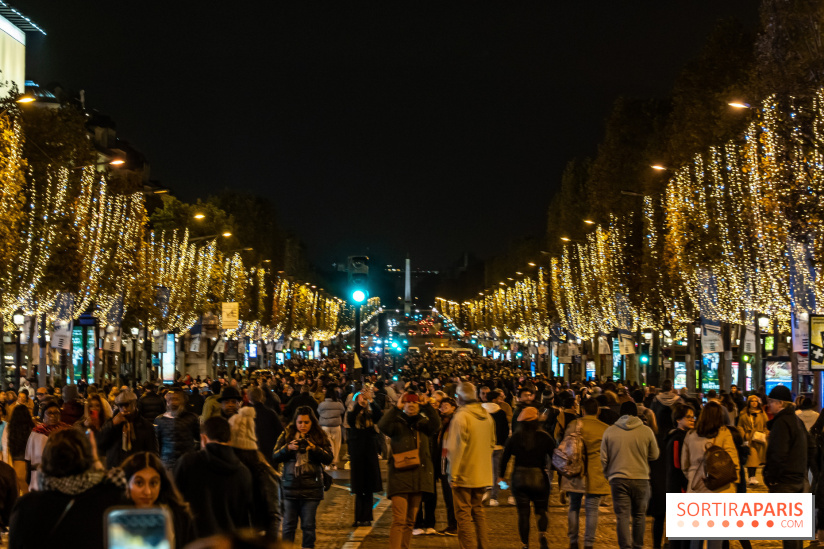 Illuminations nations des Champs-Élysées 2022, inauguration avec Tahar Rahim