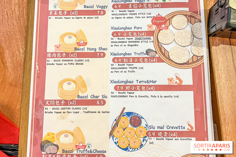 DDimdimsum Paris, le restaurant de vapeurs - menu - carte
