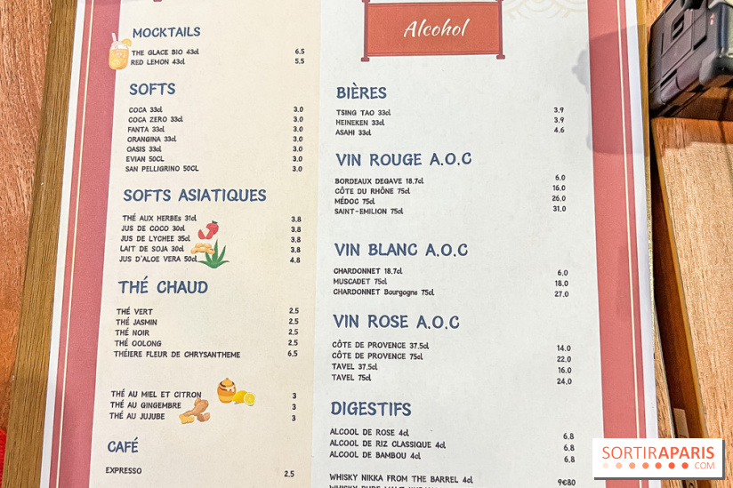 Dimdimsum Paris, le restaurant de vapeurs - menu - carte