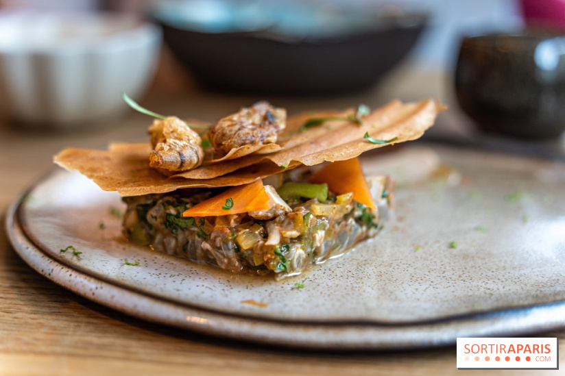 Ambos restaurant Paris - Cristina et Pierre Chomet - tarte crevettes pad thaï