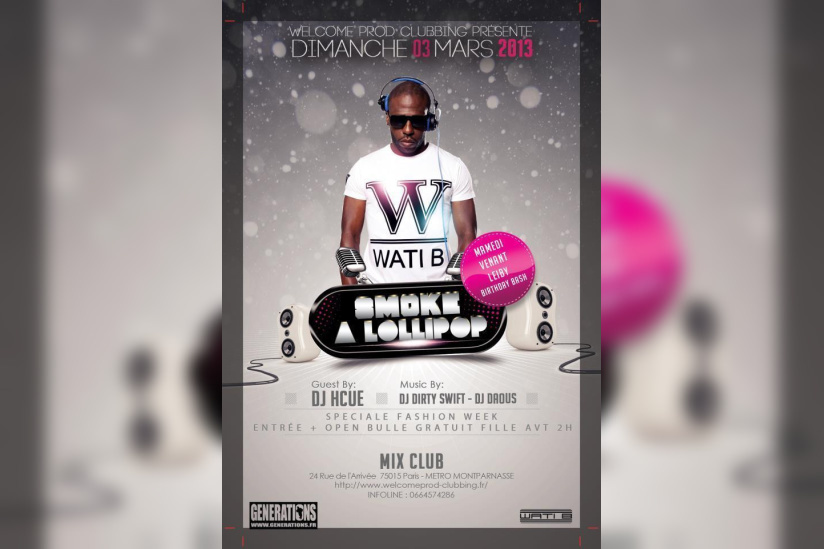 Ce dim. 03/03 SMOKE A LOLLIPOP IS BACK @ MIX CLUB