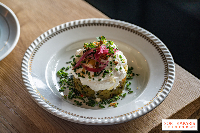 Papa Pool, le restaurant d'Arnaud Delvenne et Stéphane Rotenberg à Clamart -  salade de pomme de terre haddock