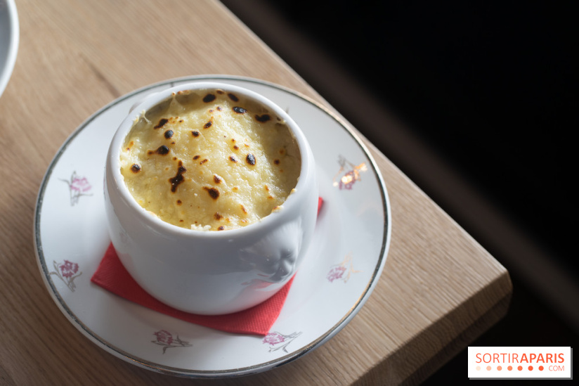 Papa Pool, le restaurant d'Arnaud Delvenne et Stéphane Rotenberg à Clamart -  soupe à l'oignon