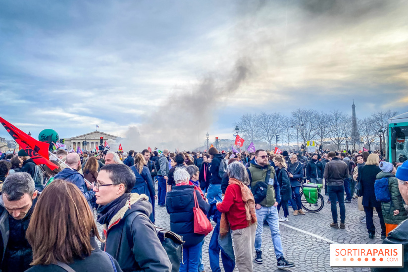 Manifestation Paris - Visuels - Réforme des retraites place Concorde