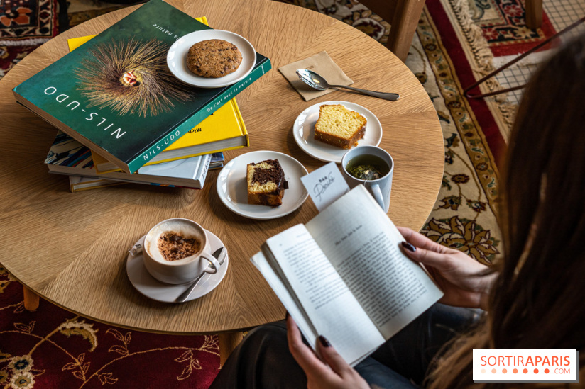 Bar Perché, café littéraire - terrasse du Printemps Haussmann  -  A7C6674