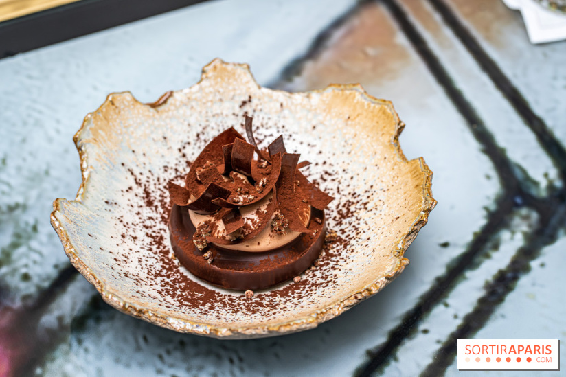 Rivages restaurant du Scribe par Martin Simolka -  tarte fine - chocolat sobacha