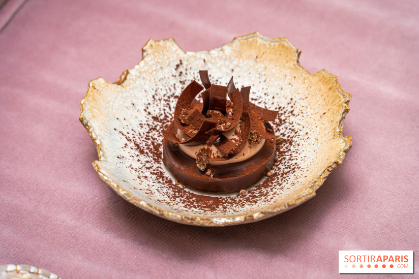 Rivages restaurant du Scribe par Martin Simolka -  tarte fine - chocolat sobacha