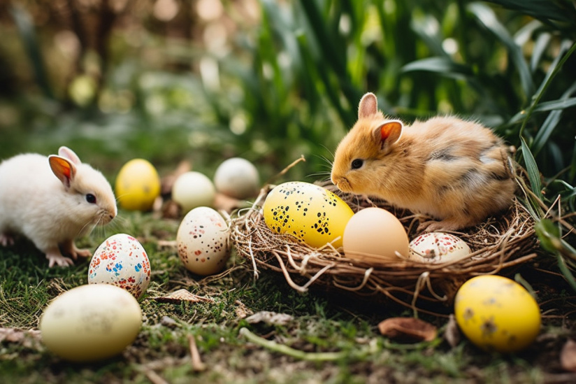 Visuels chasse aux oeufs de Pâques  - Chasse aux oeufs de Pâques lapins (1)