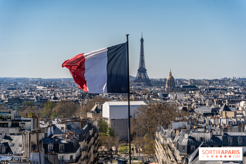 Le panorama du Panthéon - l'une des plus belles vues de Paris à 360° - vue paris - Tour Eiffel - drapeau