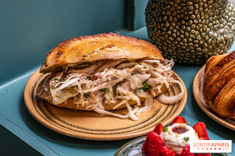 Sain Gravilliers - le nouvelle boulangerie et salon de thé du 3e à Paris - Sandwich poulet 