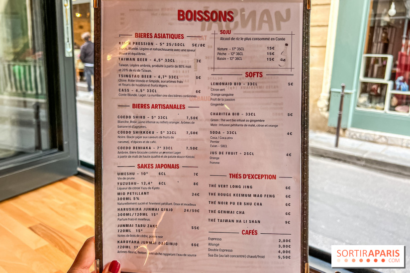 Yansai, restaurant de street Food asiatique rue Gravilliers - Paris 3e - carte - menu