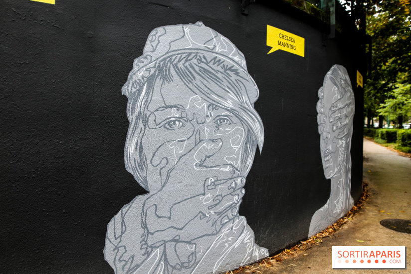 Mur des droits humains à Paris, nos photos