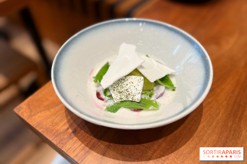 Oktobre - Dessert coco, sorbet herbes, shiso