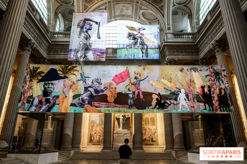 Raphaël Barontini, les photos de son installation monumentale au Panthéon