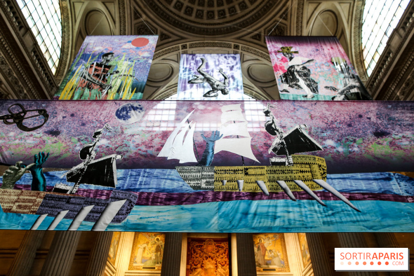Raphaël Barontini, les photos de son installation monumentale au Panthéon