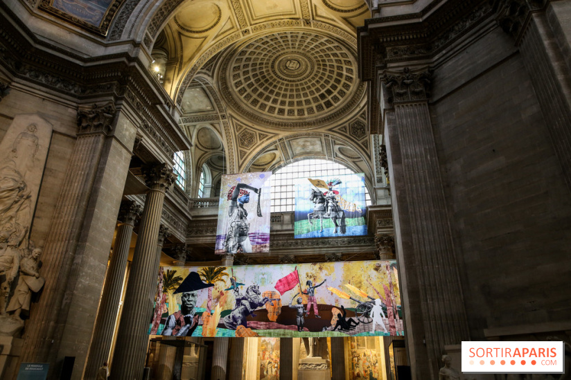 Raphaël Barontini, les photos de son installation monumentale au Panthéon