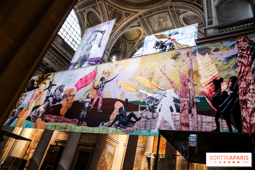 Raphaël Barontini, les photos de son installation monumentale au Panthéon