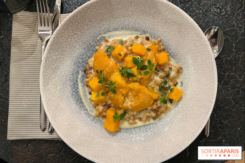 Ma Dame, le restaurant de l'hôtel Marignan Champs-Elysées - Risotto fregola sarda butternut