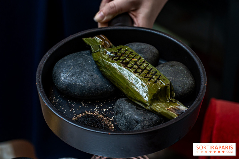 La Bauhinia par Quentin Testart au Shangri La Paris -  le bar de ligne en papillote