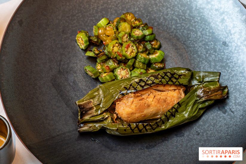 La Bauhinia par Quentin Testart au Shangri La Paris -  le bar de ligne en papillote