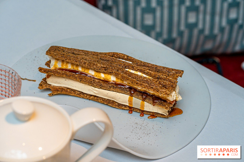 La Bauhinia par Quentin Testart au Shangri La Paris -  millefeuille café de Colombie