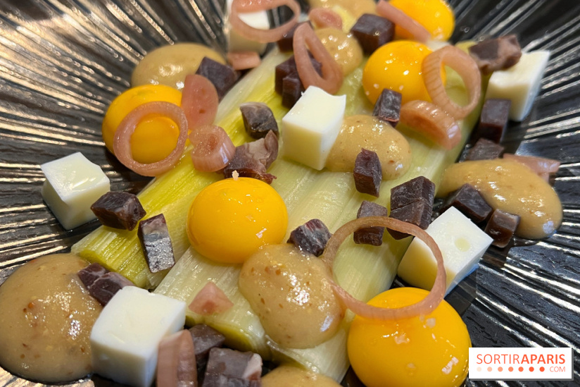 L'Evadé - Poireaux, jaune d'oeuf, cecina, moutarde