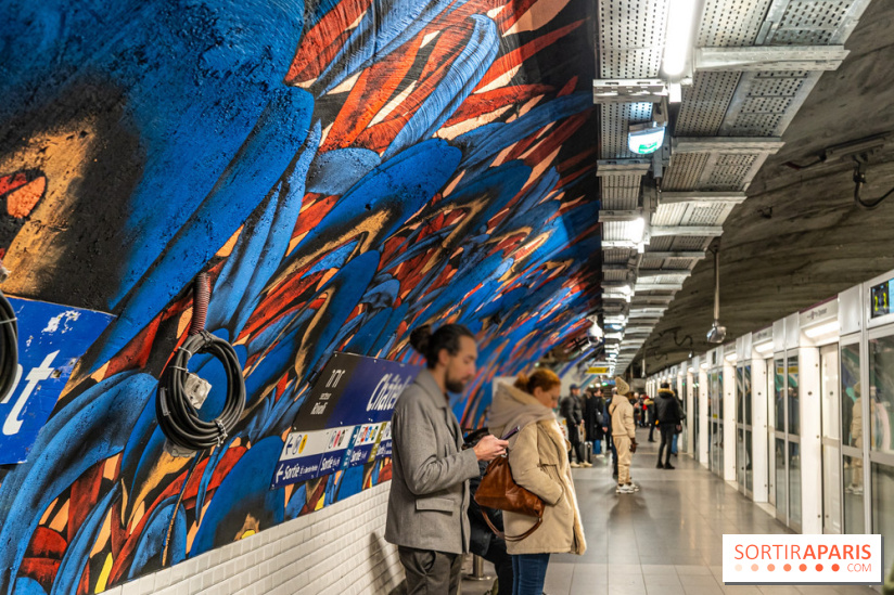 La station de Métro Châtelet re-décoré par des street-artistes -  A7C4414