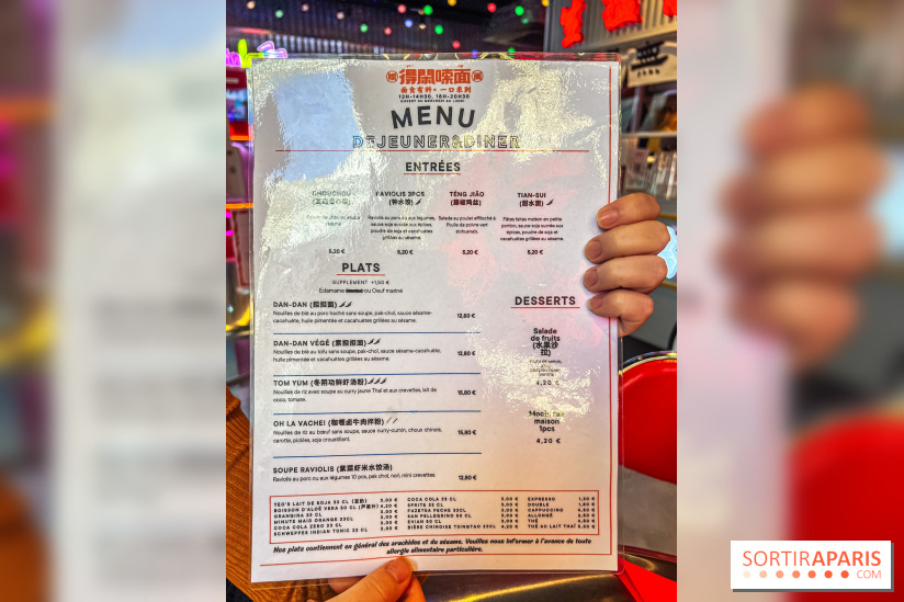 Nouilles Ban Ban restaurant  -carte - menu