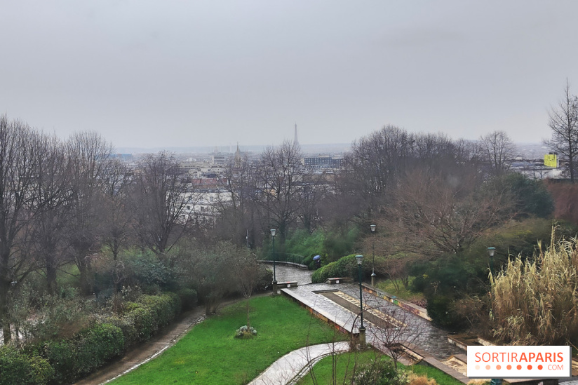 Visuel Paris 20e - parc de Belleville hiver