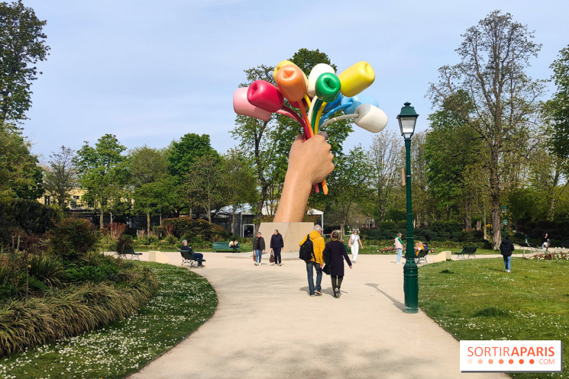 Visuel Paris 8e - printemps Jeff Koons jardin Champs Elysées 