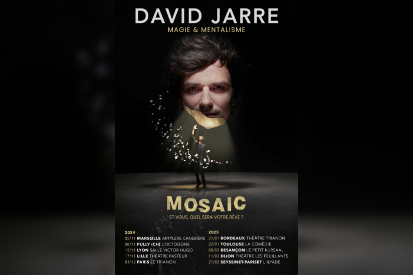 David Jarre, le premier one man show du magicien au Trianon à Paris