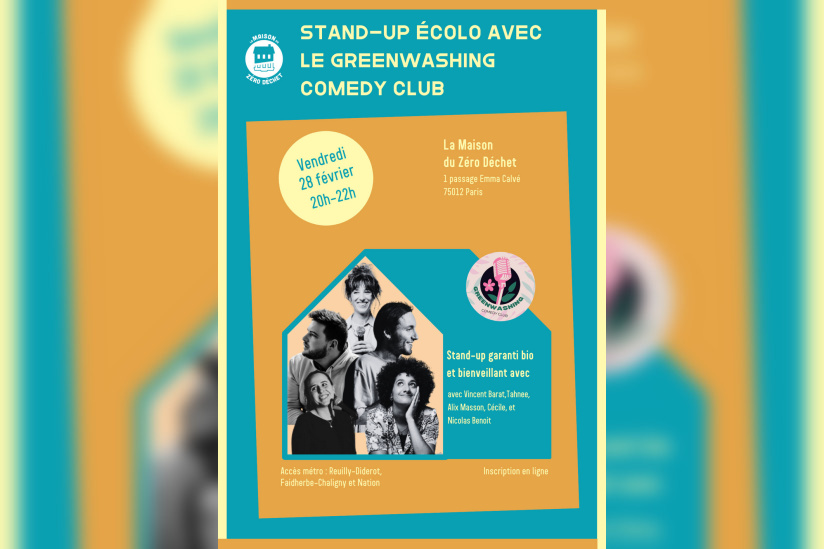 Greenwashing Comedy Club : soirée stand-up écolo à la Maison du Zéro Déchet 