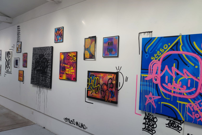 EXPO MANI IN ALTO - MANI IN ALTO: Nello Petrucci, Softwix et Steso Primo à la GALERIE AMARRAGE, au CŒUR DES PUCES DE SAINT OUEN   1031997