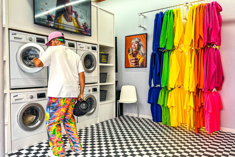 Bar à glaces éphémère et gratuit dans une laverie à Paris  - image00002