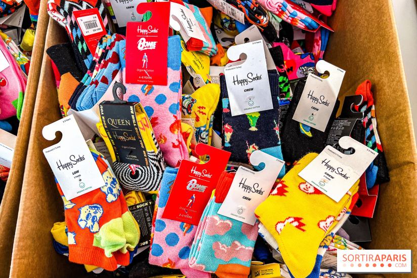 Destockage de chaussettes Happy Socks, adultes et enfants, à Paris