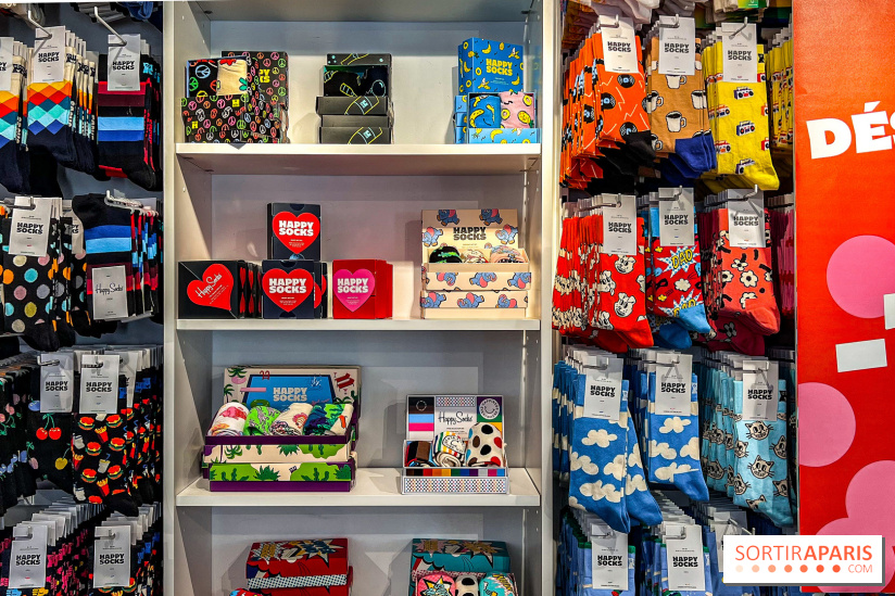 Destockage de chaussettes Happy Socks, adultes et enfants, à Paris