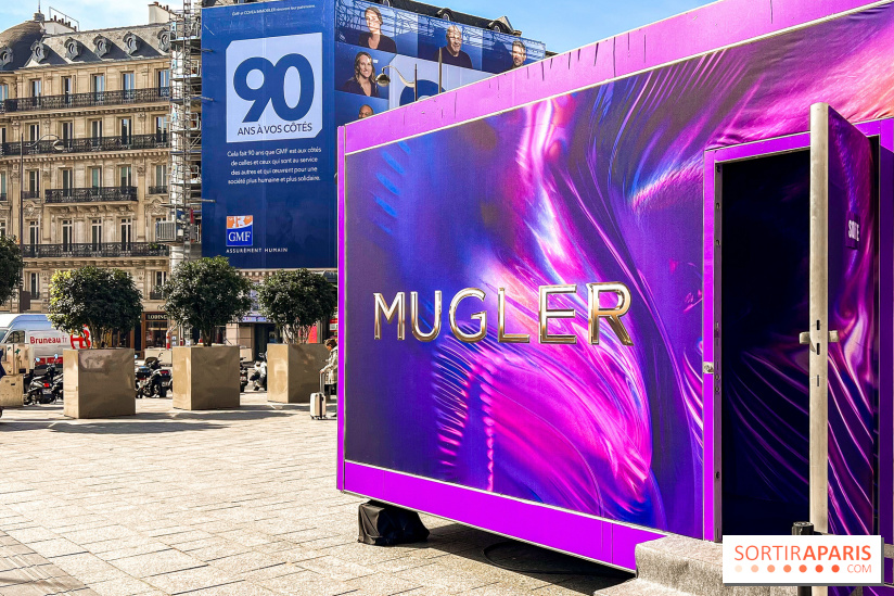 Mugler installe un pop up sensoriel et immersif avec des animations gratuites, à Paris