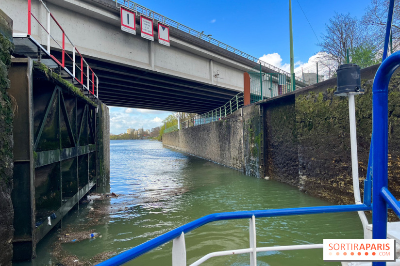 Croisière olympique sur l'île Saint-Denis - écluse de la briche