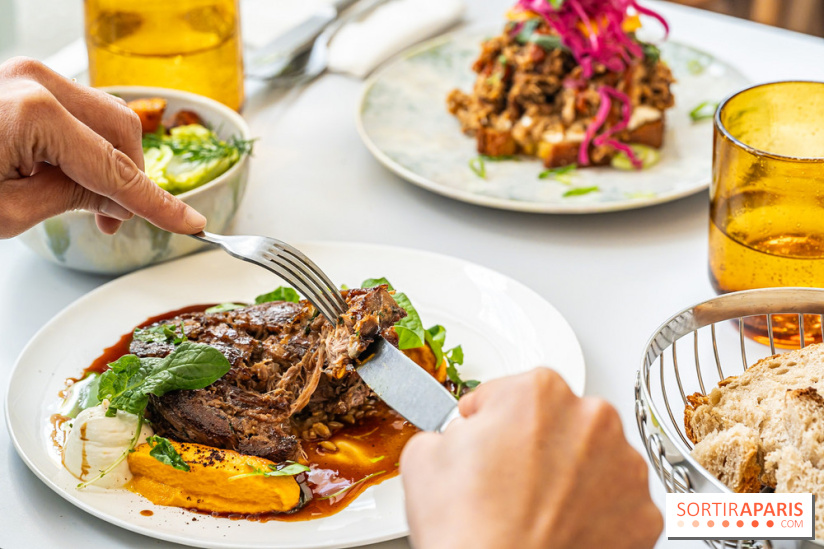Le Café Mirette, l'excellent resto à la Fondation Pernod, côté Gare Saint-Lazare -  agneau confit