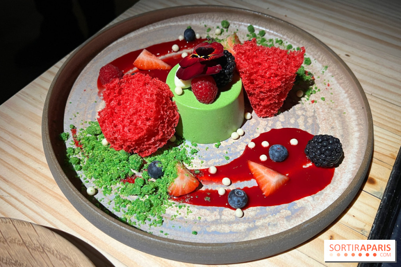 Marie Akaneya - Dessert matcha et fruits