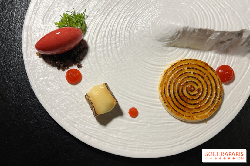 Quelque Part - Reblochon, sorbet fraise cumin
