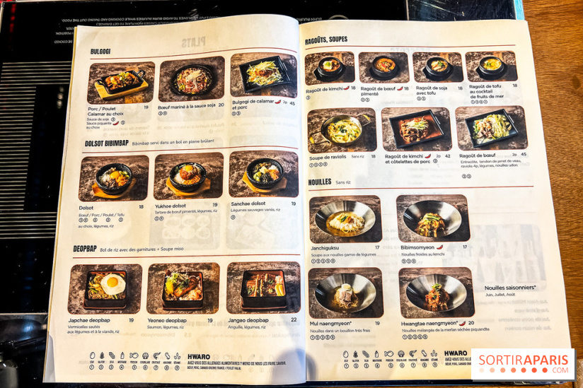 Hwaro Grill, le barbecue Coréen Paris 15e - carte - menu