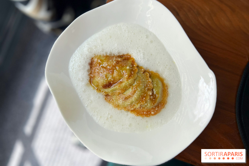 Auguste - Ravioles au parmesan, langoustines, avocat