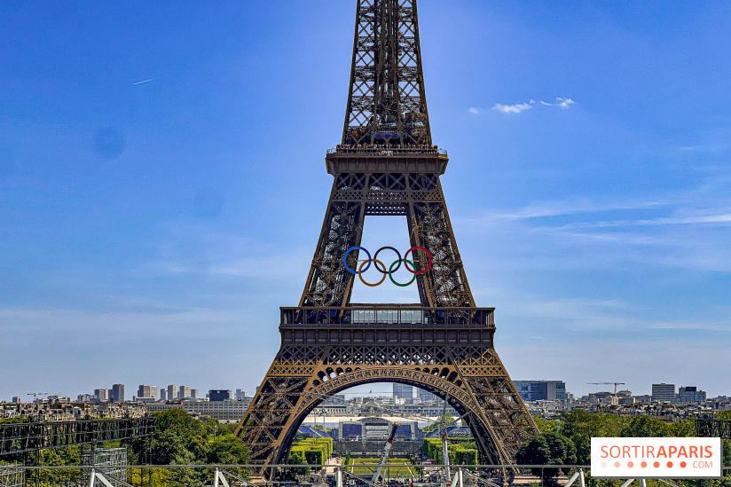 Tour Eiffel anneaux jeux olympiques Paris 2024