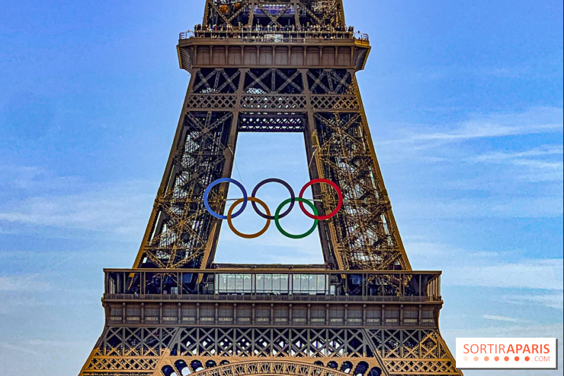 Tour Eiffel anneaux jeux olympiques Paris 2024