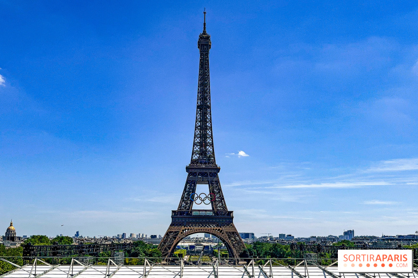 Tour Eiffel anneaux jeux olympiques Paris 2024