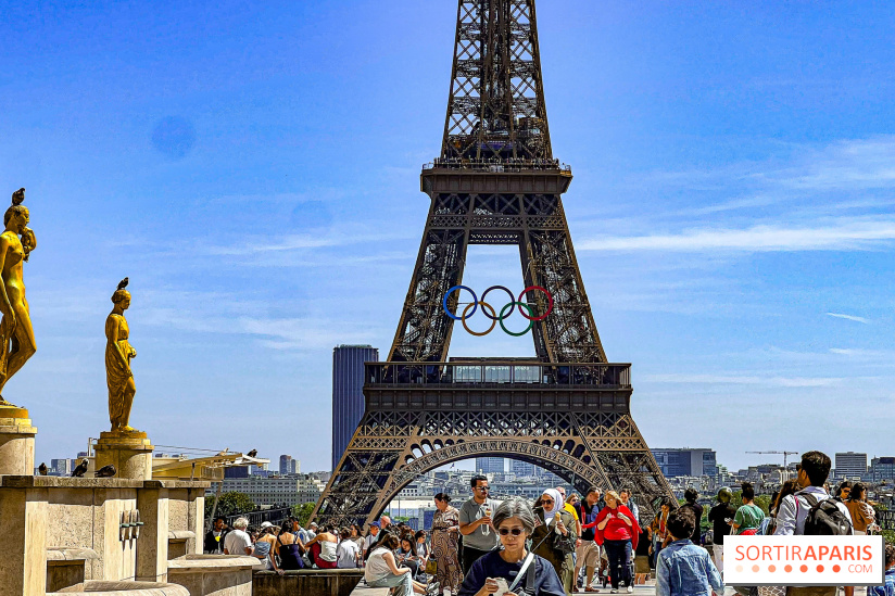 Tour Eiffel anneaux jeux olympiques Paris 2024