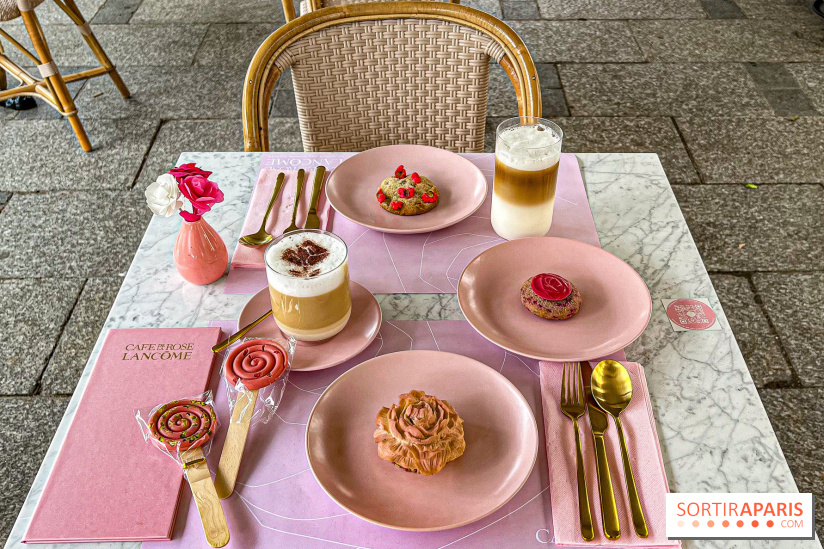Le Café de la Rose Lancôme par Nina Métayer sur les Champs-Elysées à Paris - Exposition Siège Social Sisley 1086441