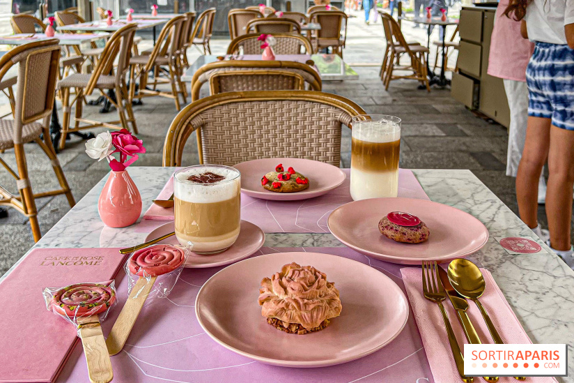 Le Café de la Rose Lancôme par Nina Métayer sur les Champs-Elysées à Paris - Exposition Siège Social Sisley 1086222